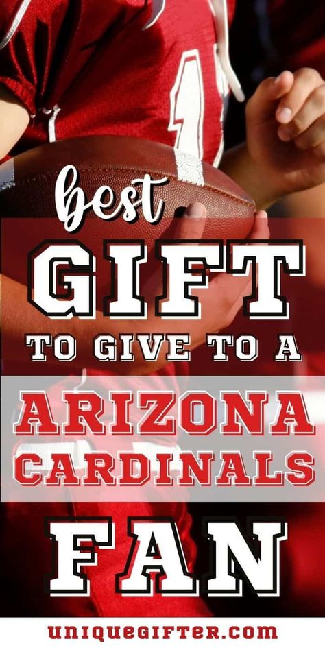 Arizona Cardinals Fan Gift Ideas | NFL Team Gifts | Football Gift Ideas | What to Buy a Football Fan | Sports Team Memorabilia #nflgiftideas #arizonacardinals #footballfan Football Gift Ideas, Cardinal Decor, Arizona Cardinals Logo, Seasons Months, Nfl Gifts, Tie Dye Fashion, Budget Gift, Football Gift, Custom Made Shirts