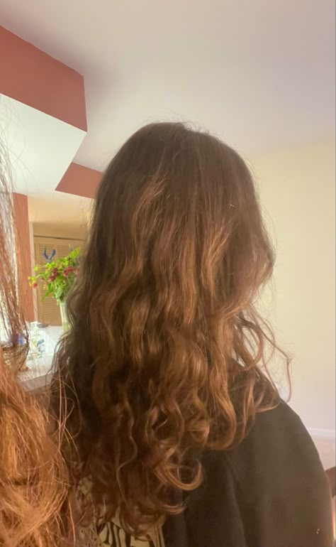 Messy Wavy Brown Hair, Medium Natural Wavy Haircuts, Long Layers Medium Length Hair Curly, Brown Wavy Hair Aesthetic, Wavy Brown Hair Aesthetic, Brown Wavy Curly Hair, Messy Hair Aesthetic, Light Brown Wavy Hair, 2b Wavy Hair