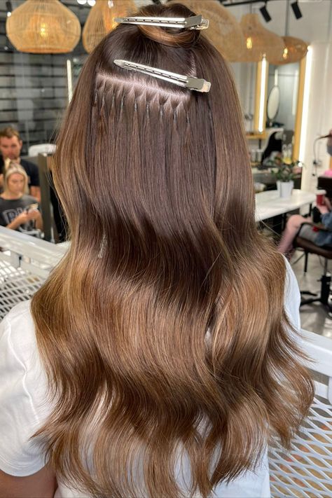 Micro Bond Hair Extensions Explained Micro Extensions, Micro Hair Extensions, Celebrity Hair Extensions, Keratin Bond Extensions, Keratin Bond Hair Extensions, Bond Hair, Celebrities Hair, Nano Hair Extensions, Micro Bead Hair Extensions