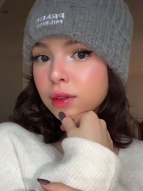 How to Recreate the "I'm Cold" Makeup Look That's Trending On TikTok — See Photos | Allure Cold Make Up Look Tiktok, Cute White Makeup Looks, I'm Cold Makeup Tutorial, I’m Cold Makeup Winter, I’m Cold Makeup Look Aesthetic, Im Cold Makeup Look Aesthetic, Winter 2023 Makeup Trends, Cold Girl Aesthetic Makeup, I’m Cold Makeup Aesthetic