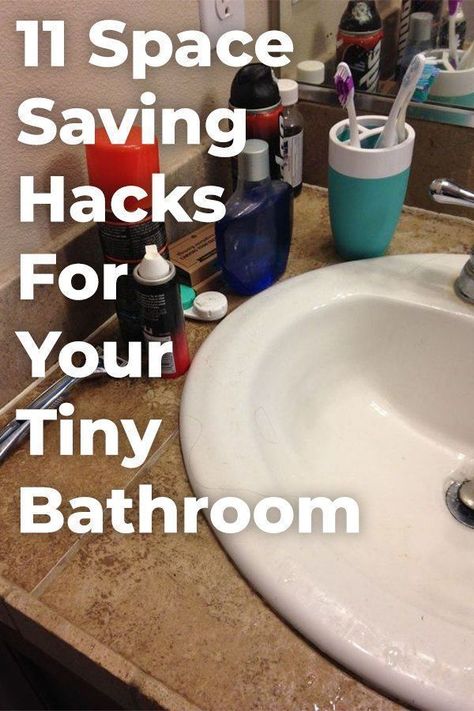 Bathroom Updates On A Budget, Very Small Bathroom Ideas, Tiny Bathroom Storage, Diy Bathroom Storage Ideas, Bathroom Diy Ideas, Small Bathroom Decor Ideas, Diy Home Improvement Ideas, Bathroom Storage Hacks, Bathroom Wall Storage