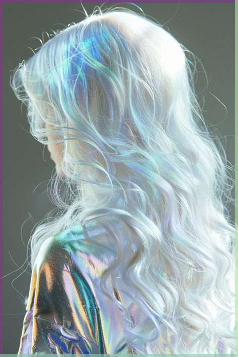 How To Color Holographic, Prismatic Hair, Opal Hair Color, Pearlescent Hair, Moonstone Hair, Iridescent Hair, Holographic Hair, Magical Hair, Opal Hair