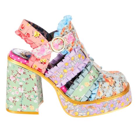 Shoes | View All | Irregular Choice Irregular Choice Heels, Floral High Heels, Colorful Wardrobe, Experimental Design, Irregular Choice Shoes, Gothic Shoes, Kicks Shoes, Floral Sandals, Irregular Choice