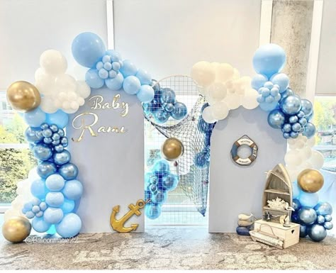 Sailor Birthday, Sailor Theme, Restaurant Design Inspiration, Brides Room, Baby Birthday Decorations, Baby Event, 1st Birthday Party Decorations, First Birthday Party Themes, Birthday Balloon Decorations