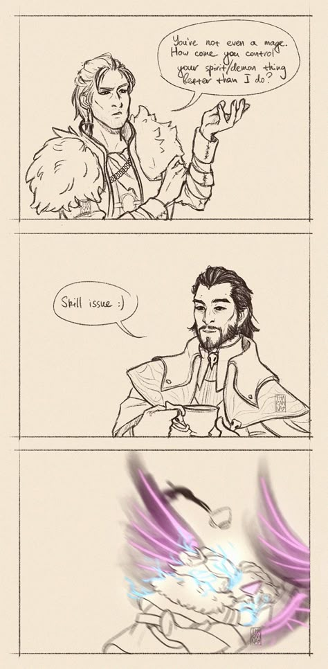 (1) I love you Anders but you really need to step up your game – @tharannas on Tumblr Dragon Age Wallpaper, Anders Dragon Age, Dragon Age 4, Dragon Age Memes, Dragon Age Funny, Dragon Age Art, Dragon Age 3, Best Rpg, Dragon Age Games