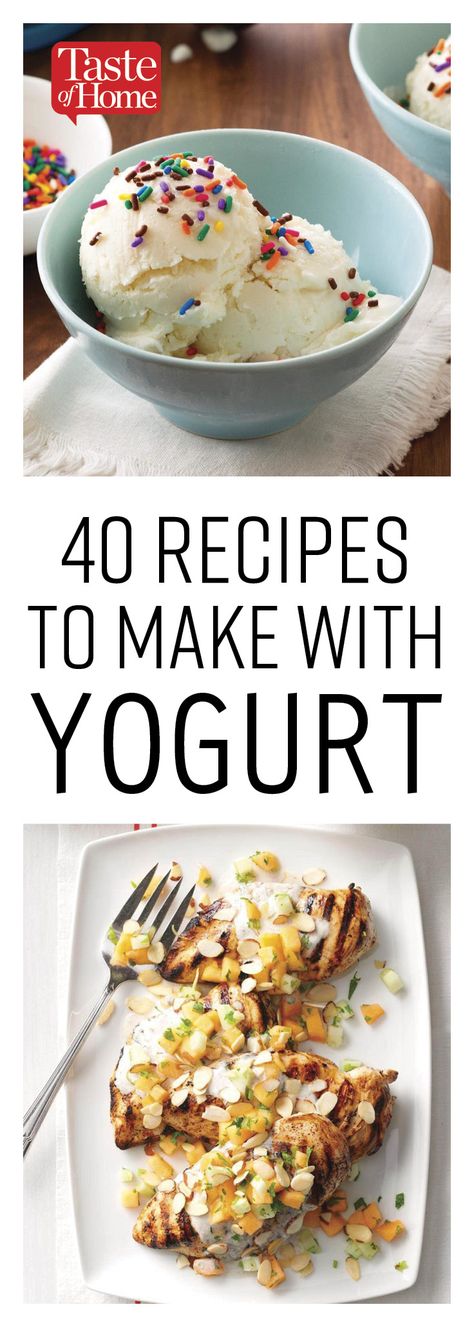 40 Recipes to Make With Yogurt Recipes With Whole Milk Yogurt, Two Good Yogurt Recipes, What To Do With Yogurt Recipes, Yogurt Based Recipes, Things To Make With Plain Yogurt, Recipes For Plain Yogurt, Fruit Yogurt Desserts, What Can You Make With Plain Greek Yogurt, Recipes For Yogurt