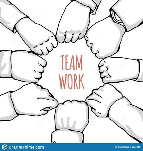 Teamwork Symbol, Together Symbol, Female Hands, Business Team, Team Work, Business People, Teamwork, Pencil Drawings, Leadership