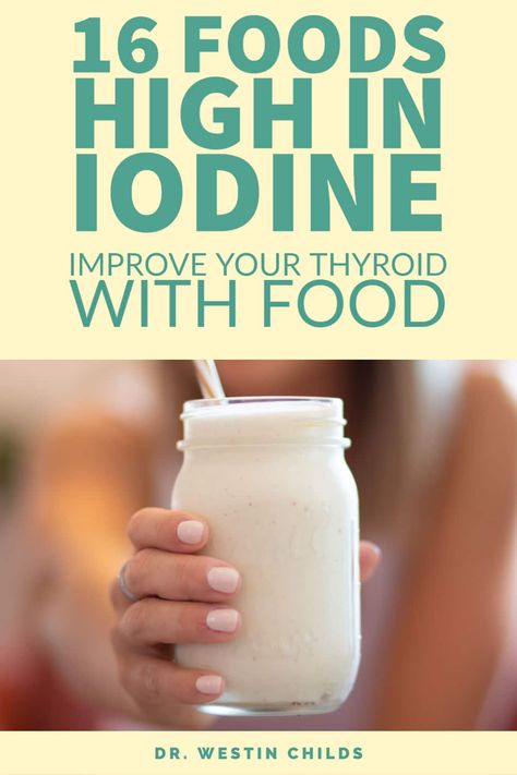 Want to get iodine naturally from your diet for your thyroid? These 16 foods contain the highest amount of iodine naturally. Iodine is incredibly important for your body because it's required for your thyroid to function optimally. If you don't get enough iodine then it won't work. Because of modern farming practices and certain diets, MOST Americans do NOT get enough iodine from their diet. Are you eating these iodine rich foods? Foods With Iodine, Natural Sources Of Iodine, Iodine Rich Foods, Low Iodine Diet, Natural Beauty Face, Healthy Salt, Iodine Supplement, Thyroid Remedies, Sources Of Iodine