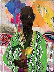 Nikki Chu, Colorful Portrait, Paint Print, Black Olive, Large Canvas Prints, Canadian Artists, Big Canvas Art, African Art, Light Yellow