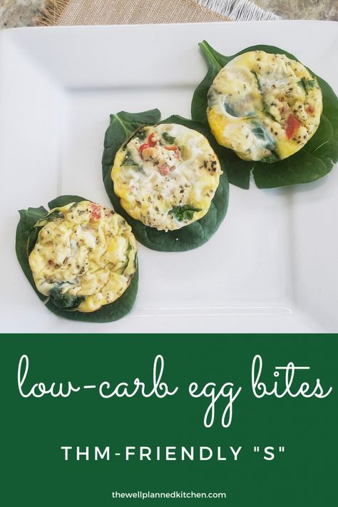 Low-Carb Egg Bites Thm Egg Bites, Low Carb Coffee Cake, Cabbage Ideas, Freezer Eggs, Fibro Diet, Low Carb Coffee, Thm Baking Blend, Thm Breakfast, Trim Healthy Mama Plan