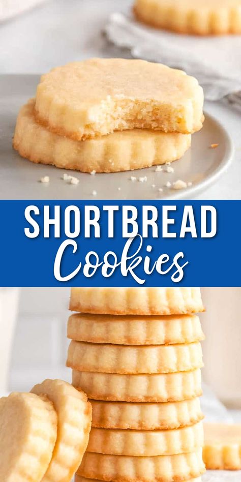 Mini Shortbread Cookies, Biscuit Cookies Recipe, Plain Cookie Recipe, Shortbread Sugar Cookie Recipe, Best Shortbread Cookie Recipe, Easy Shortbread Cookie Recipe, Butter Shortbread Cookies, Homemade Shortbread, Shortbread Cookies Easy