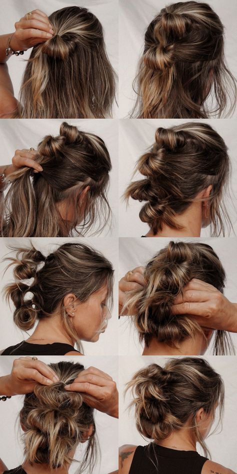 Loop De Messy Do – Goldfish Kiss Messy Updo With Headband, Fun Messy Hairstyles, Quick Messy Hairstyles For Medium Hair, Messy Work Hair, Easy Messy Hairstyles For Long Hair, Easy Messy Hairstyles For Medium Hair, Easy Hair Updos For Work, Updos For Dirty Hair, Fun Updos For Medium Hair