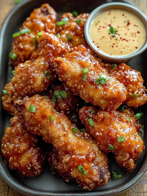 Pretty Food Pictures, Delicious Food Pictures, Wingstop Tenders Recipe, Food Recipes Pictures, Bang Bang Chicken Tenders, Crispy Bang Bang Chicken, Good Food Pictures, Chicken Dish Recipes, Foods Pictures