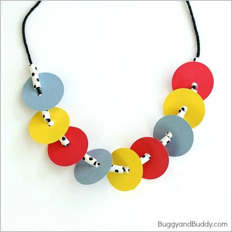 Necklace Craft for Kids Inspired by Press Here- BuggyandBuddy.com Campfire Crafts For Kids, Tears Art, Math Patterns, Dot Day, Fall Crafts For Kids, Love Anniversary, Necklace Craft, Pretty Necklaces, Craft For Kids