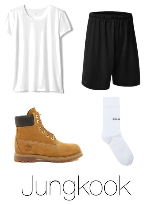 "Jungkook 'BTS Gayo Track 1'" by xxnekohime on Polyvore featuring Balenciaga and Timberland Bts Young Forever, Bts Inspired Outfits, Asian Style, Korean Outfits, Kpop Outfits, Korean Fashion, Outfit Of The Day, Chic Style, Fashion News