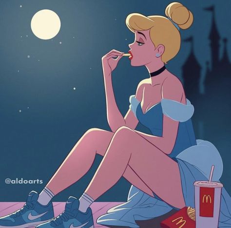 Modern Cinderella Art, Princess Fan Art, Princess Artwork, Cinderella Art, Punk Disney Princesses, Punk Disney, Disney Princess Artwork, Disney Princess Fan Art, Dark Disney