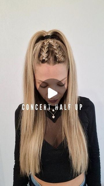 Braided Slick Back, Cute Concert Hair, New Years Eve Hairstyles, Poppy Hairstyles, Concert Hair, Disco Hair, Dutch Braid Tutorial, Braid Trends, Concert Hairstyles