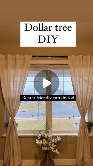 Sana Khan ♡ on Instagram: "Under $5 Renter Friendly Curtain Rod Hack 😉 Dollar tree hack• Dollar tree DIY • DIY• DIY curtain rod• Hacks• DIY hacks• Renter friendly DIY• Dollar tree hack Made this budget friendly DIY curtain rod for my Loft window🪟 Everything in the video is from Dollar tree except The curtains Got this beautiful curtains from @jc_rug Great material and the color is just what I wanted for my Loft window 😊✨🤍 #diycrafts #dollartree #dollartreehacks #diy #diyhomedecor #diycurtainrod #diyideas #diyhome #diyhomeprojects #diyblogger #instadaily #homedecor #diydecoration #dıy #dollartreeobsessed #diycrafts #explore #exploreeverything #instadiy #dahlias_team Let me know if you like this DIY and want to see more 👇" Renter Friendly Diy, Diy Curtain Rod, Loft Windows, Tree Curtains, Diy Curtain Rods, Diy Curtain, Budget Friendly Diy, Wood Art Diy, Sana Khan