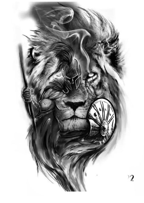 Thigh Tattoo Men, Warrior Tattoo Sleeve, Gladiator Tattoo, Soldier Tattoo, Half Sleeve Tattoos Forearm, Spartan Tattoo, Skull Sleeve Tattoos, Lion Head Tattoos, Tiger Tattoo Design