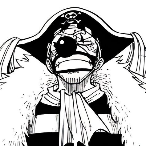 Buggy One Piece, Black And White Clown, Comic Frame, Aesthetic Indie, Monkey D Luffy, One Piece Manga, One Piece (anime), One Piece Anime, Matching Icons