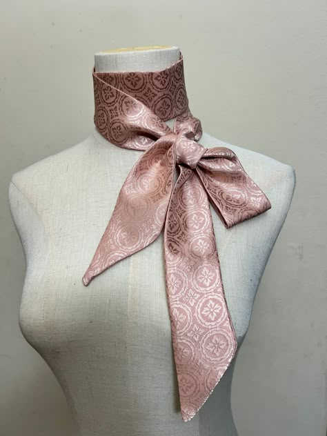 Types Of Scarfs, Bow Tie For Women Outfits, Scarf Bow Tie, Scarf Bow, Silk Scarf Accessory, Neck Ties, Bow Hair Tie, Silk Scarf Tie, Ribbon Scarf