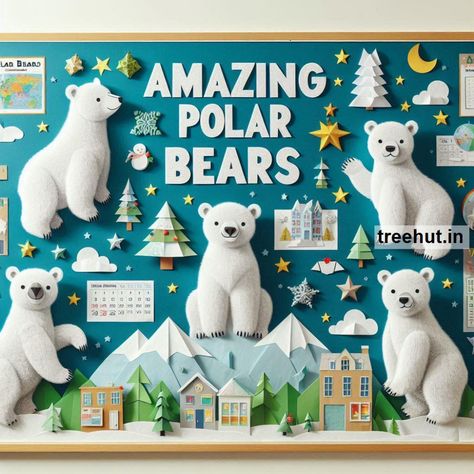 Child Art, Free Coloring Pages, Craft, Clipart, Art Ideas, Gardening at Treehut.in Bear Bulletin Board Ideas, Bear Bulletin Board, Monster Bulletin Boards, Bird Bulletin Boards, Testing Coordinator, Polar Bear Facts, Polar Bear Paw, Craft Clipart, Polar Bear Craft