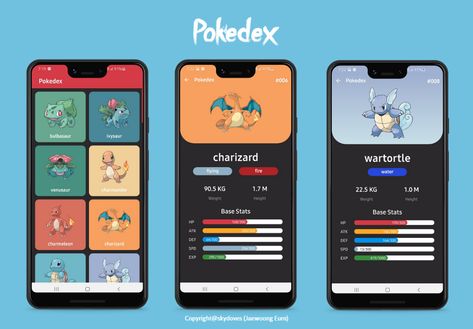 Pokemon Architecture, Pokedex Design, Kalos Pokedex, Pokedex App, Pokemon App, Mega Mewtwo, Hoenn Region, Android Development, App Inspiration