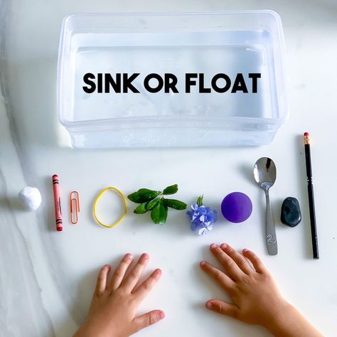 Science - 7 Days of Play Teaching Colors To Toddlers, Sink Or Float Experiment, Science Activities For Toddlers, Stem Learning Activities, Winter Science Experiments, Montessori Science, Hand Muscles, Science Kits For Kids, Sink Or Float