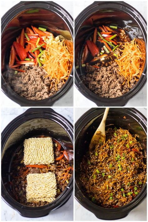 Slow Cooker Beef Ramen, Beef Ramen, Crockpot Dishes, Crockpot Recipes Slow Cooker, Crock Pot Cooking, Slow Cooker Beef, Crockpot Recipes Easy, I Love Food, Cooker Recipes