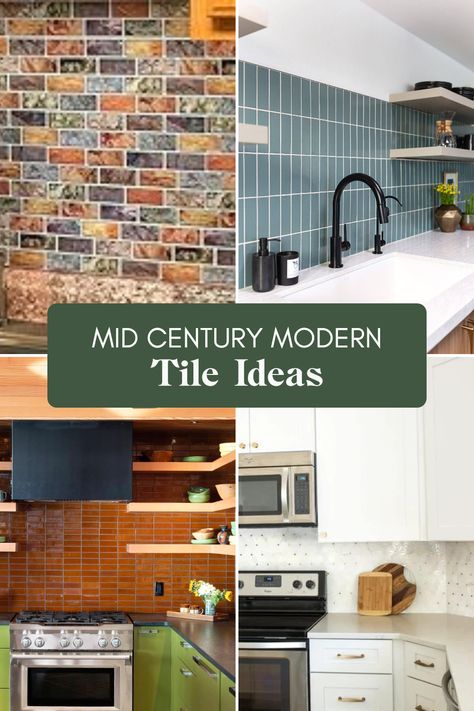 Looking to revamp your space with unique designs? Explore these Mid Century Modern tile patterns! From eco-friendly, peel-and-stick backsplashes to stunning green-blue tiles, find pieces that perfectly match your style. These stylish tiles not only enhance your kitchen but are also resistant to heat and moisture, making them practical as well as chic. Perfect for a quick DIY project, they stick easily and come in a variety of captivating colors that can breathe new life into your home. Get inspired today! Alternative Kitchen Backsplash Ideas, Mid Century Modern Tile, Backsplash Tiles For Kitchen, Modern Tile Patterns, Modern Tile Backsplash, Modern Floor Tiles, Subway Tile Design, Colorful Backsplash, Kitchen Backsplash Ideas