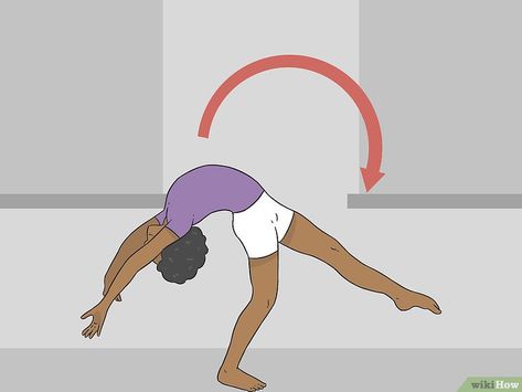 4 Ways to Do a Front Handspring - wikiHow Front Handspring, Cheer Flexibility, Front Walkover, Back Walkover, Gymnastics Moves, Gymnastics Floor, Tumbling Gymnastics, Back Handspring, Gymnastics Skills