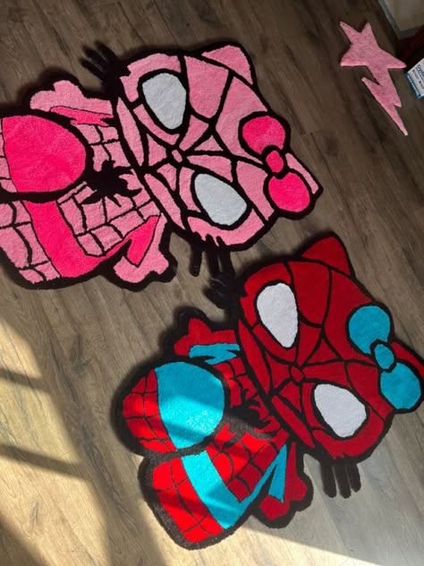 Hello Kitty Room, Hello Kitty Room Decor, Spiderman Gifts, Kitty Room, Images Hello Kitty, Spiderman Theme, Graphic Rug, Funky Rugs, Hello Kitty Rooms