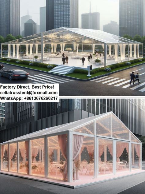 Customed size luxury party cataring reception marquee for sale. #AluminumTent #MarqueeTent #Tent #Marquee #EventTent #CateringTent #WeddingTent #WeddingPartyTent #BigTent #TentSetUp #TentDesign #MarqueeDesign #TentFactory #TentPrice #TentSize #ClearTent #ClearMarquee #TentSupplier #EventManagement #Canopy #Carpa #ClearCanopy #Oman  #OmanMarquee  #OmanEvent  #OmanTent #Carpa  #EventosCarpa #FábricaDeCarpas Wedding Tent Decorations, Marquee Tent, Outdoor Tent Wedding, Tent Ideas, Stage Ideas, Clear Tent, Park Ideas, Tent Set Up, Big Tents