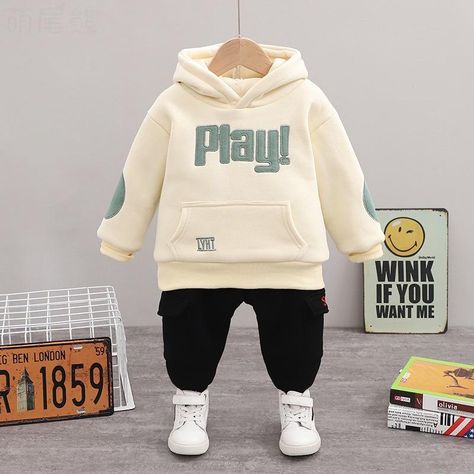 PLAY Boys two-piece hoodie - TrippleExpress Kids Fashion Boy Outfits, Trendy Kids, Boys Clothes Style, Baby Boy Fashion, Boys Hoodies, Stylish Kids, Kids Fashion Boy, Girls Fashion Clothes, Kids Sweater