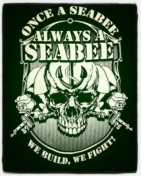 Seabee Tattoo Ideas, Seabee Tattoo, Seabees Navy, Marine Corps Uniforms, Navy Quotes, Us Navy Seabees, Navy Tattoos, Navy Seabees, Military Poster