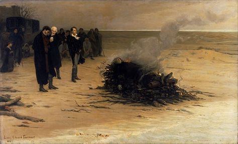 Mary Shelley (kneeling far left), Edward John Trelawny, Leigh Hunt and Lord Byron at the funeral of Percy Bysshe Shelley in 1882, painted by Louis Édouard Fournier c1889. Wikimedia Commons Guide to the Classics: Mary Shelley’s The Last Man is a prophecy of life in a global pandemic Murakami Haruki, Terra Santa, Google Art Project, Walker Art, Lord Byron, 19th Century Paintings, Mary Shelley, Art Prints Online, Romantic Poetry