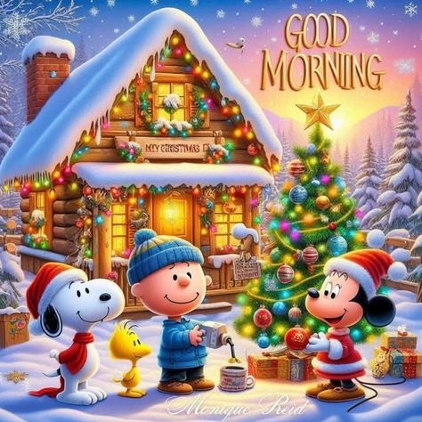 Happy Friday Christmas, Good Morning And Coffee, Winter Good Morning, Morning And Coffee, Merry Christmas Charlie Brown, Christmas Live Wallpaper, Good Morning Good Day, Christmas Wishes Greetings, Peanuts Quotes