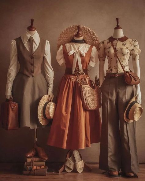 Fashion Daily Inspo (@fashion_cosmopolitan) • Instagram photos and videos Old Style Fashion, Old Is Gold, Old School Fashion, Cottagecore Outfits, Old Fashion Dresses, Beige Tones, Future Outfit, Vintage Inspired Outfits, Mori Girl