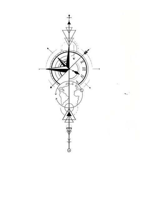 Vertical Tattoo, Camera Tattoos, Tattoo Catalog, Simple Tattoos For Guys, Compass Tattoo Design, Small Forearm Tattoos, Wrist Tattoos For Guys, Geometric Tattoo Design, Clock Tattoo