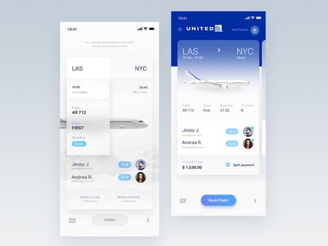 Flight ticket UI design by Gleb Kuznetsov✈ on Dribbble Gleb Kuznetsov, Flight App, Ux Trends, Ui Design Mobile, Ui Design Trends, Booking App, Flight Ticket, App Ui Design, Ui Inspiration