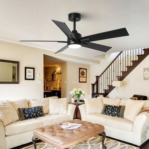 Description Enhance your living space with this 48" Celing Fan with LED Light. This high-quality fan is not just a tool to keep your space cool, but also a stylish addition to your room. The fan features a sleek, modern design with five blades, offering a perfect blend of style and functionality. The DC motor ensures energy efficiency and quiet performance, making it ideal for bedrooms, living rooms, or any room where noise is a concern. With remote control, you can easily adjust the fan speed and light settings from anywhere in the room. The LED light is energy-efficient and long-lasting, reducing the need for frequent bulb changes. This ceiling fan is not only easy to install, but also easy to maintain, thanks to its durable construction. It will surely add an elegant touch to your home