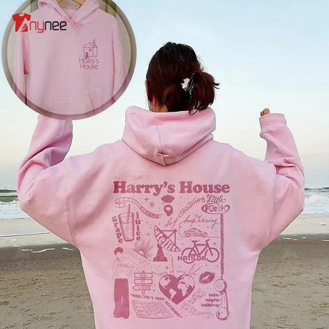 Harry Styles Hoodie Ideas, Harry Styles Hoodie, Harry Styles Sweatshirt, Harry Styles Merch, Harry's House, Birthday List, Birthday Wishlist, Christmas 2023, Pink Design