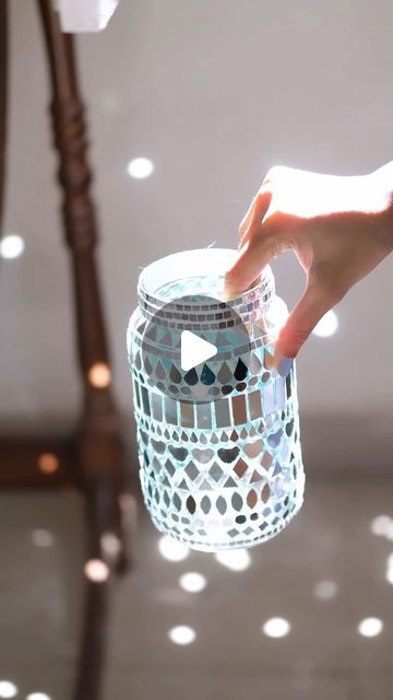 Sandhya Majji / Home Decor Blogger on Instagram: "Easy DIY hack to turn your regular glass jars to something magical !   [diy blogger, home decor blogger, glass jar diy, mirror diy, mirror craft , mirror diy ideas , Bangalore blogger, Bangalore home decor blogger, Bangalore videos , viral videos, viral reels, sandhya Majji ]" Mirror Diy Ideas, Glass Jar Diy, Jar Decorating Ideas, Glass Jars Diy, Craft Mirror, Mirror Craft, Easy Diy Hacks, Diy Hack, Blogger Home