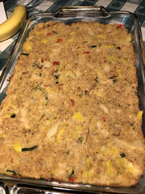 Appalachian Foods and Recipes | Something different to do with an abundance of squash in the summer:  | Facebook Squash Dressing Cornbread, Squash Cornbread, Squash Dressing, Yellow Summer Squash, Cornbread Dressing, Naan Bread, Summer Squash, Veggie Sides, Iron Pan