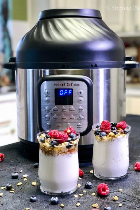 Instant Pot Sous Vide Yogurt |Instant Pot 2 Ingredient Homemade yogurt | Instant Pot Homemade Yogurt Instant Pot, Yogurt In The Instant Pot, Instant Pot Sous Vide, Instant Pot Duo Crisp, Homemade Yogurt Recipes, Crisp Desserts, Instant Pot Yogurt, Making Yogurt, Yogurt Recipe