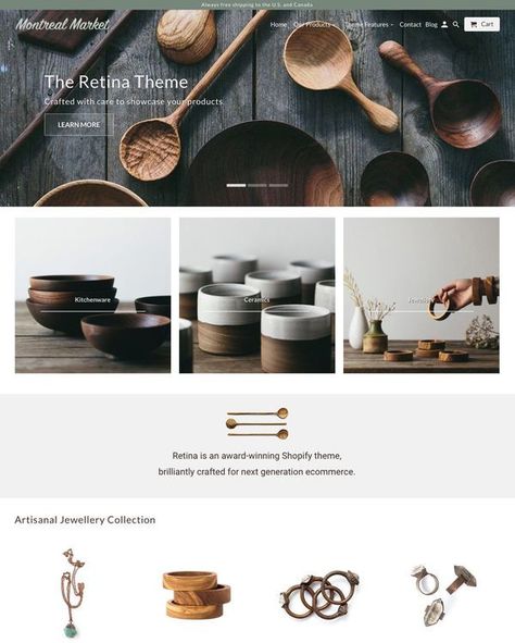 The Sharpest Kitchenware & Homeware Themes for Shopify - Retina Screenshot Mens Fashion Accessories, Accessories Website, Furniture Website, Shopify Website, Website Themes, Shopify Theme, Mens Accessories Fashion, Make Yourself, Graphic Design Illustration