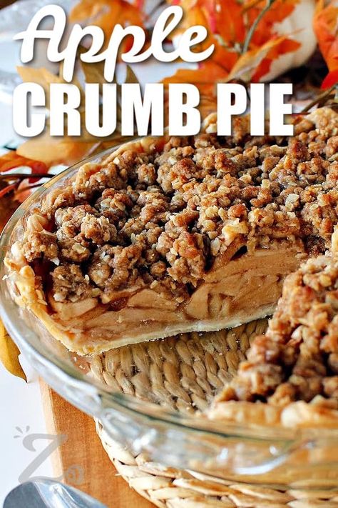 Apple Crumb Pie Recipe, Stuffed Apples, Apple Crumb Pie, Crumb Pie, Savory Dessert, Apple Crumble Pie, Cinnamon Granola, Crumble Pie, Dutch Apple Pie