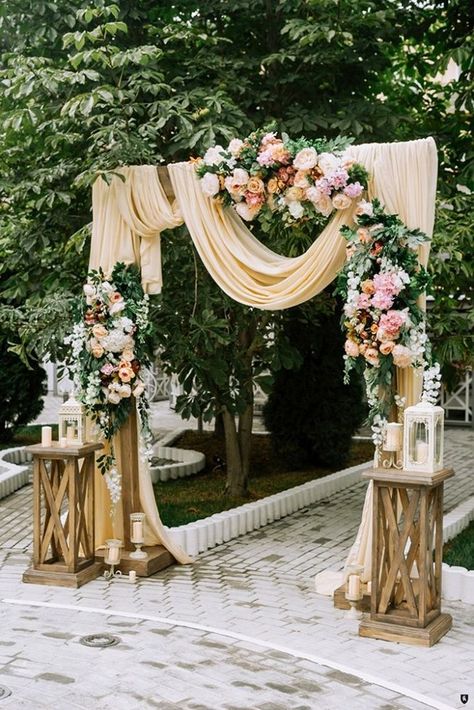 42 Rustic Wedding Ideas – Reception Ideas and Tips | Wedding Forward Arch Ideas, Romantic Wedding Ceremony, Wedding Ceremony Arch, Decor 2024, Wedding Entrance, Wedding Scene, Ceremony Arch, Wedding Ceremony Decorations, Rose Gold Wedding