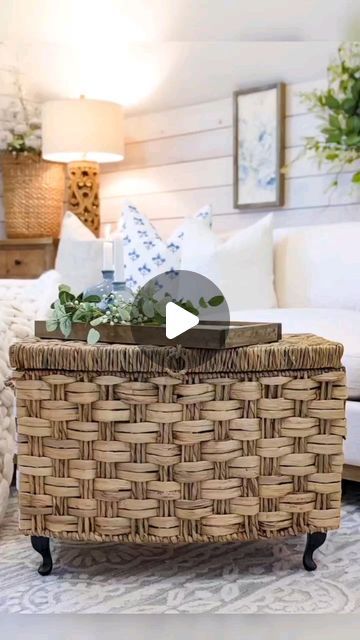 Tamara Salvetti on Instagram: "You can find these large trunk baskets at @homegoods to create your own or
👉 Comment the word shop for the link to one already made! 
Add some furniture feet to round baskets too for a coffee table. 
Great for storage.
What do you think?
.
.
Diy furniture
Interior design
Decor on a budget
#decoratingonabudget
#decorate 
#budget 
Budget decorating
Living room ideas
Interior design" Decorating Living Room Ideas, Room Ideas Interior Design, Storage Baskets Diy, Round Baskets, Furniture Painting Tips, Living Room Decor On A Budget, House Colours, Interior Design Decor, Budget Decorating