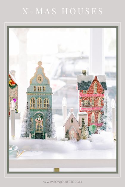 Ceramic Christmas Village Display, Diy Christmas Houses Village, Christmas Houses Village Display, Small Christmas Village Display, Mini Christmas Village, Christmas Village Display Ideas Diy, Miniature Christmas Village, Easy Holiday Decorations, Christmas Village Display Ideas